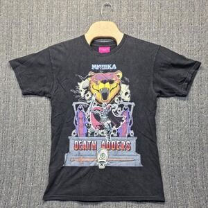 Mishka NYC Death Adders T-Shirt Men's Medium Bear Skull Graphic Tee Made in USA